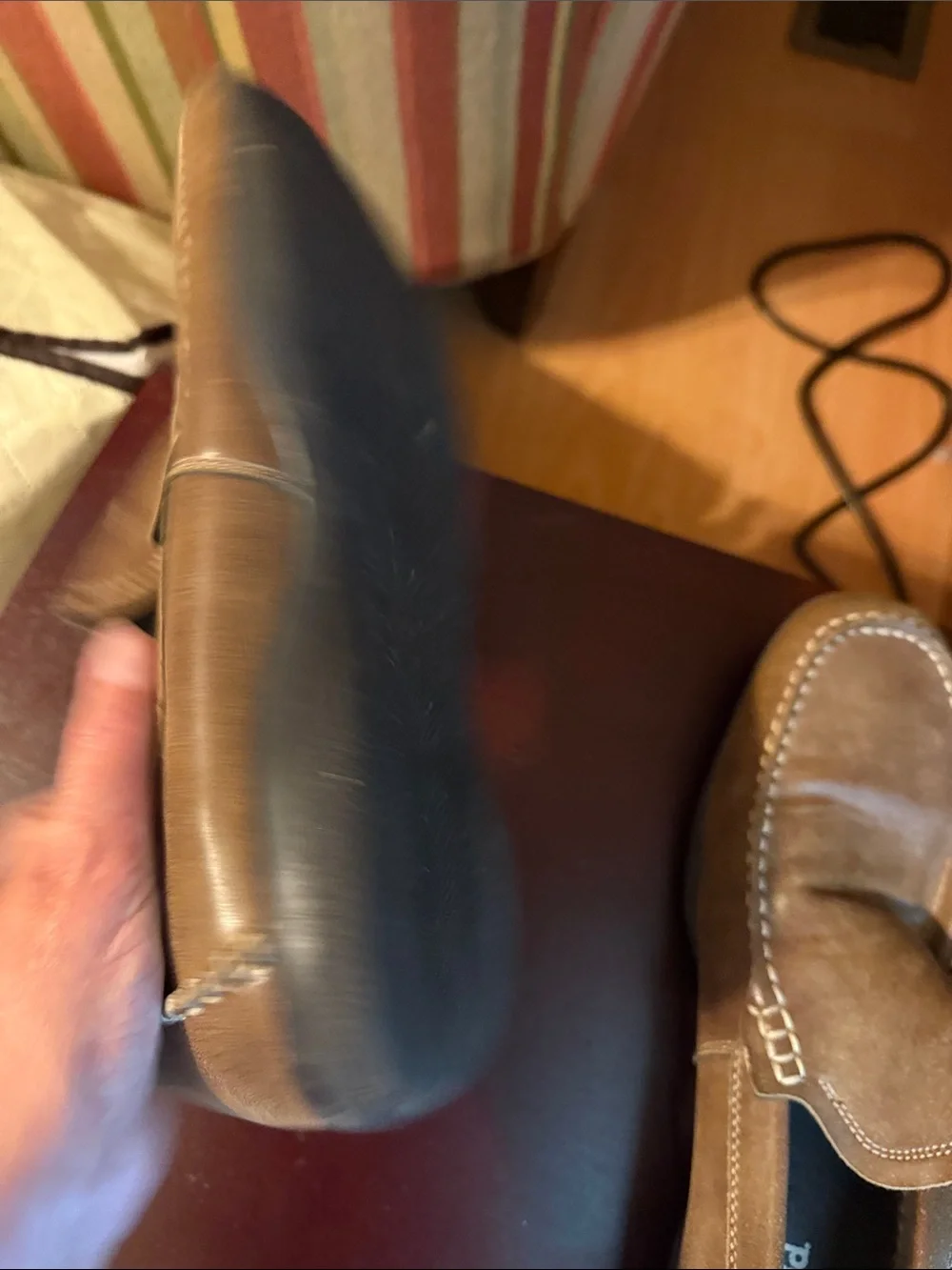 Men's Tan Suede Slip-On Loafers